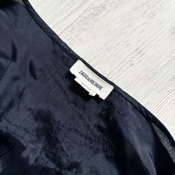 Zadig & Voltaire Rossignol Floral Semi Sheer Sheath Dress Size L - Picture 5 of 6